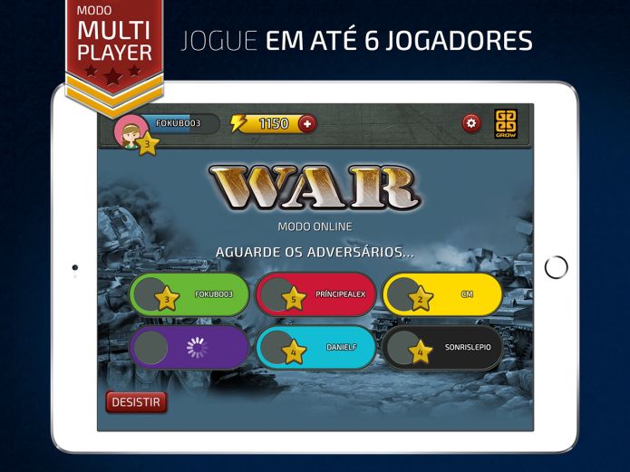 WAR, jogo de tabuleiro, chega para os sistemas móveis iOS e Android, além  de PC